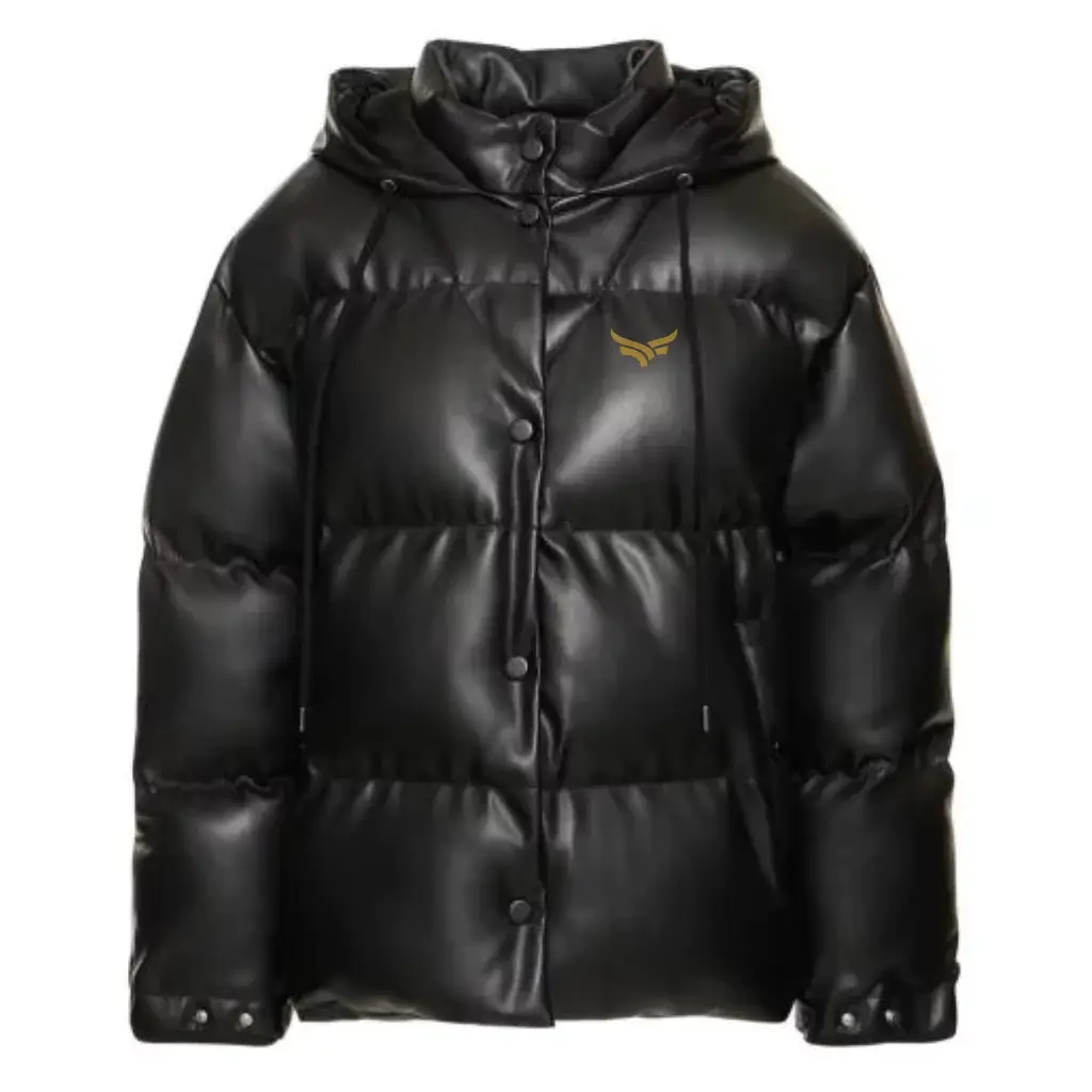 Hooded Leather Puffer Jacket (4)