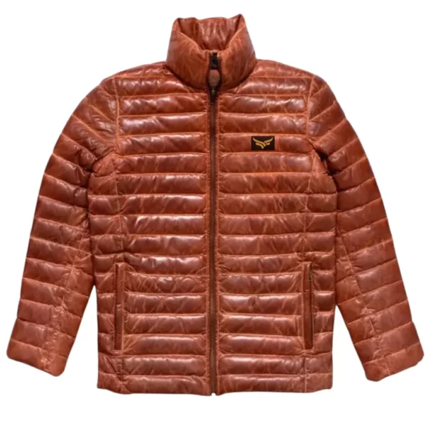 Men's Leather Puffer Jacket (1)