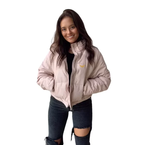 Pink Leather Puffer Jackets (3)