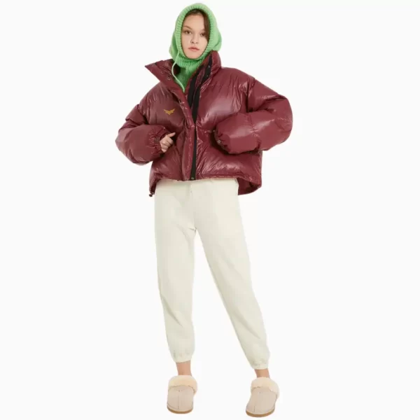 Red Leather Puffer Jacket (1)