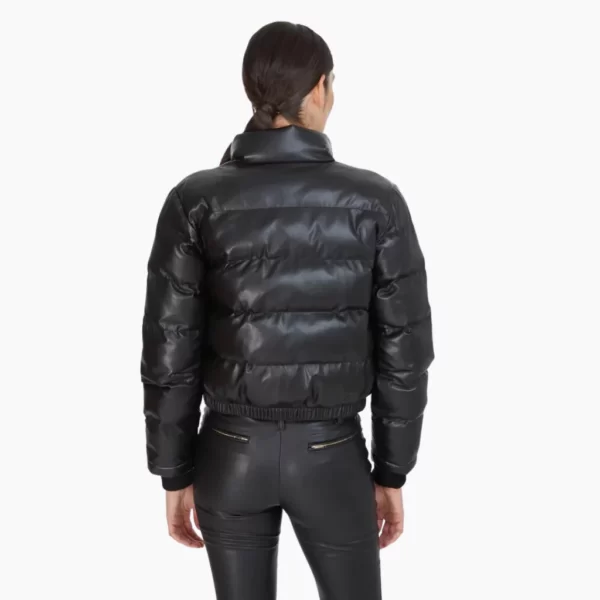 Vegan Leather Puffer Jacket (3)