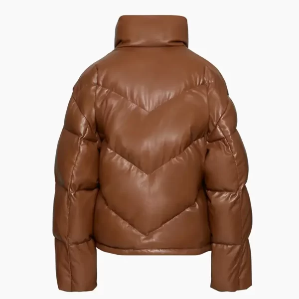 Vegan Leather Puffer Jacket (3)