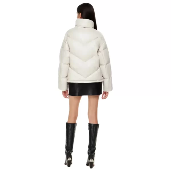 Womens Leather Puffer Jacket (1)