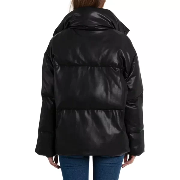 Womens Leather Puffer Jacket (1)