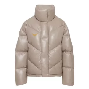 Womens Leather Puffer Jacket (3)