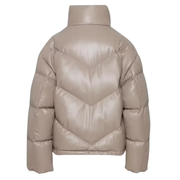 Womens Leather Puffer Jacket (4)