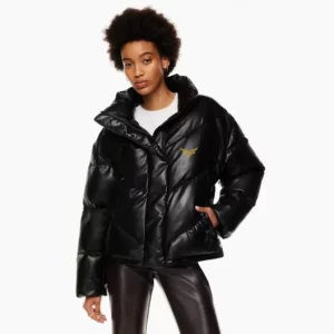 Womens Leather Puffer Jacket (4)