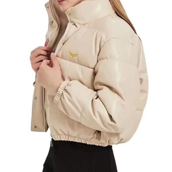 Womens Leather Puffer Jacket (5)