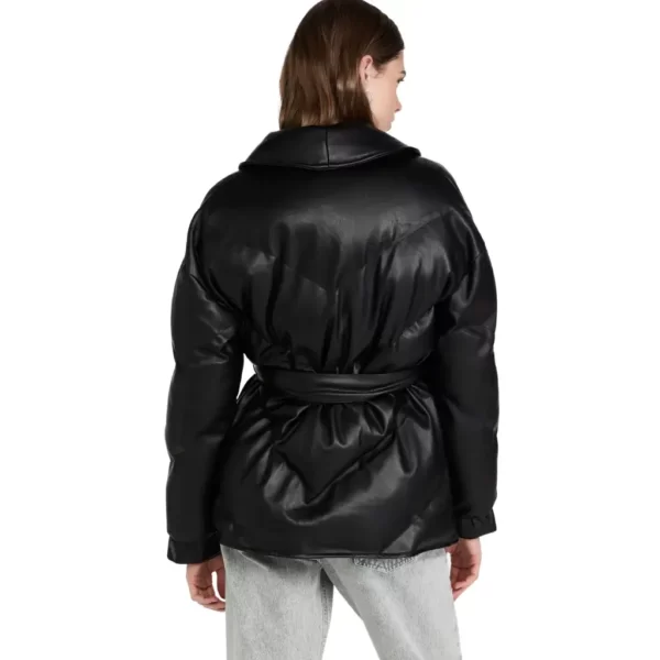 Women's Leather Puffer Jackets (1)