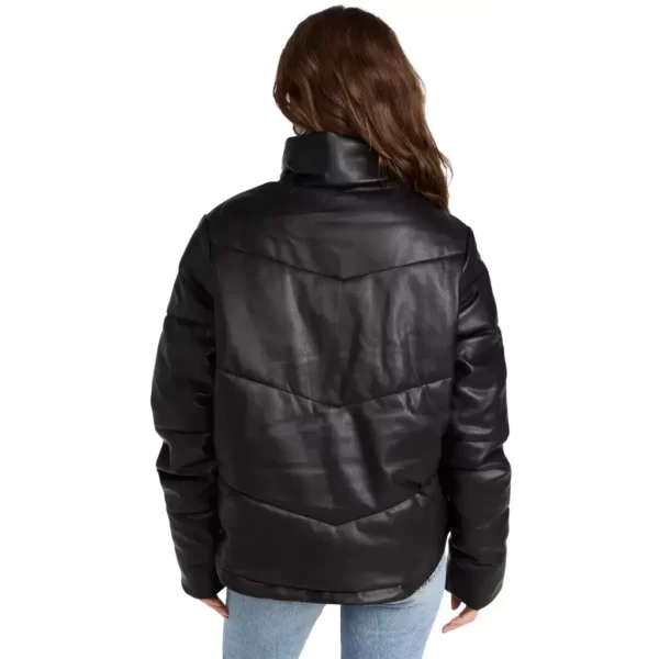 Womens Leather Puffer Jackets (2)