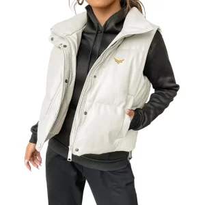 Leather Puffre Vest Jacket (4)