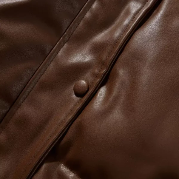 Leather puffer vest Jacket (3)