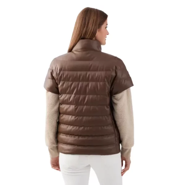 Leather puffer vest jacket (1)