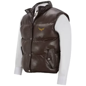 Men's Leather Puffer Vest (1)