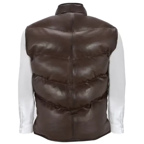 Men's Leather Puffer Vest (2)