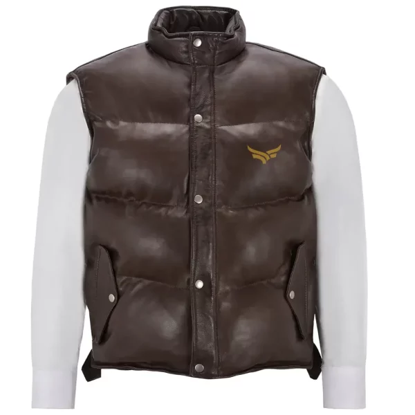 Men's Leather Puffer Vest (3)