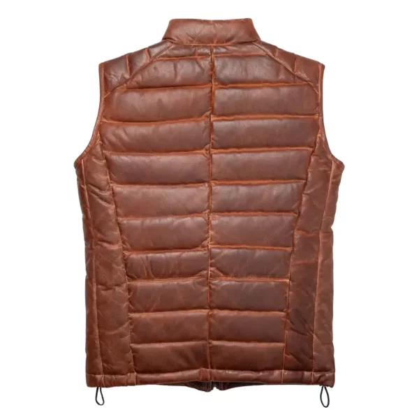 Men;s Leather puffer Vest (1)