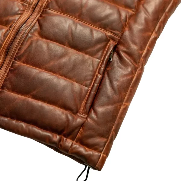 Men;s Leather puffer Vest (2)