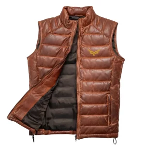 Men;s Leather puffer Vest (3)