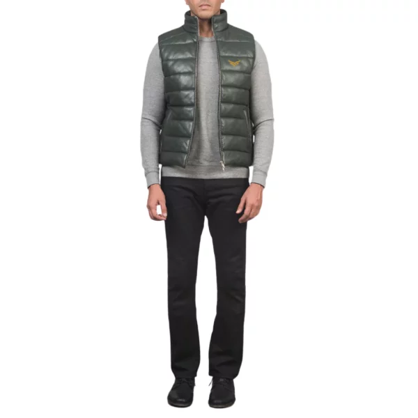 Mens Leather Puffer Vest (4)